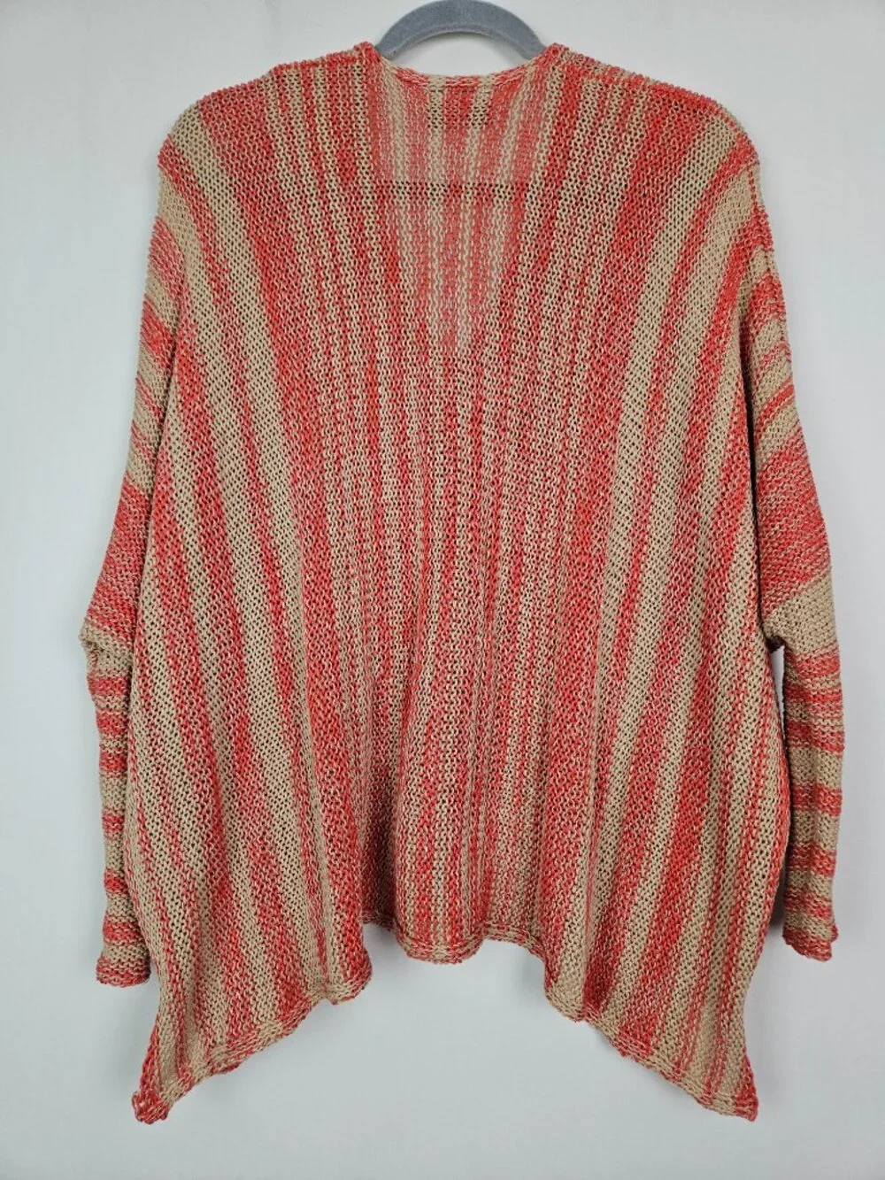 Wooden Ships Beachcomber Sweater Cotton Sea Ranch Coral/Panama Tan Stripe S/M